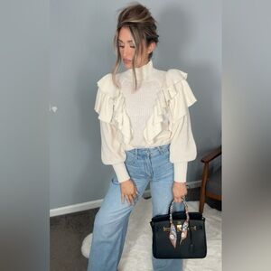 Ruffle Sweater like new